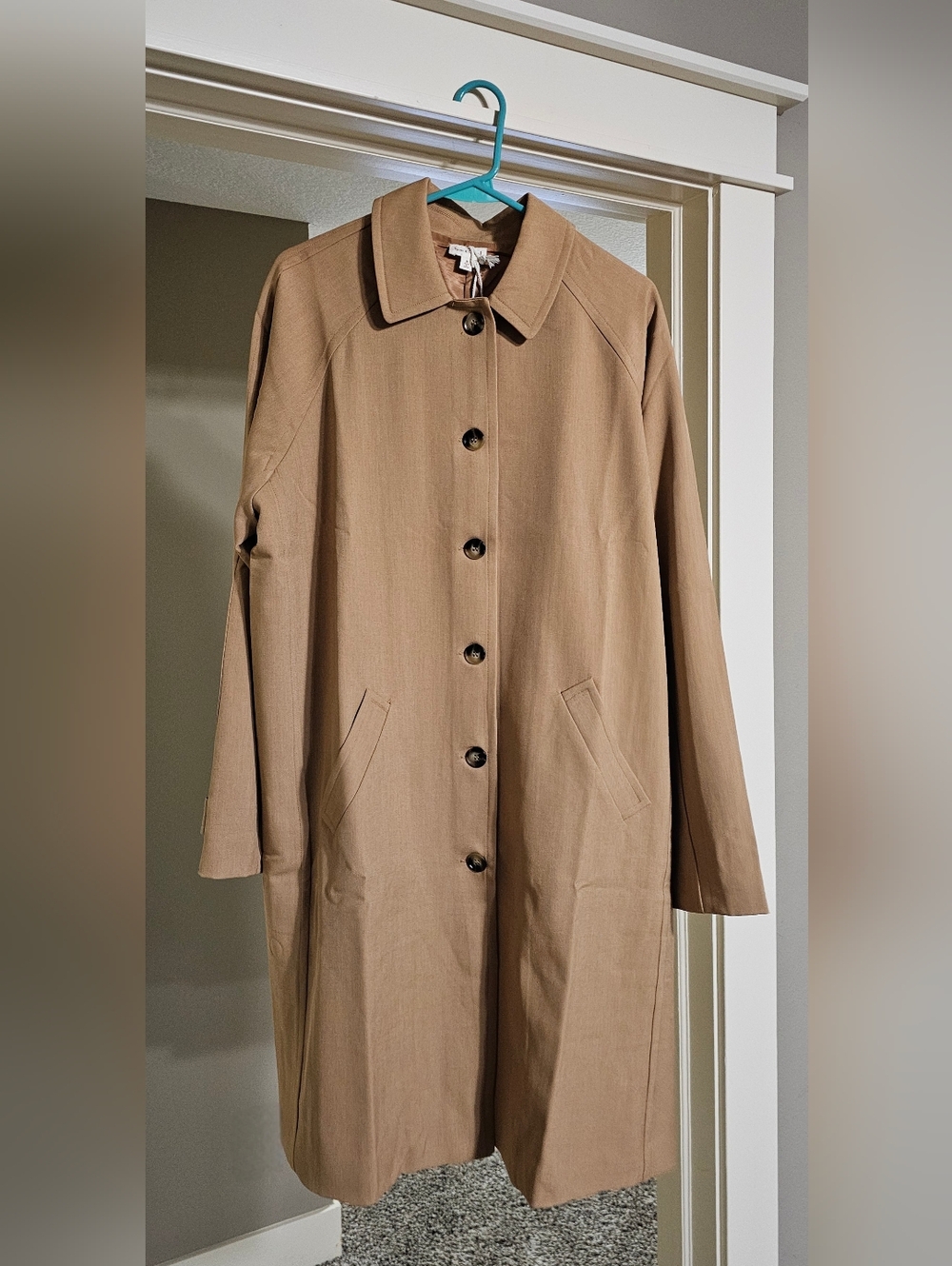Hem & Thread Camel Trench Coat - Picture 7 of 8